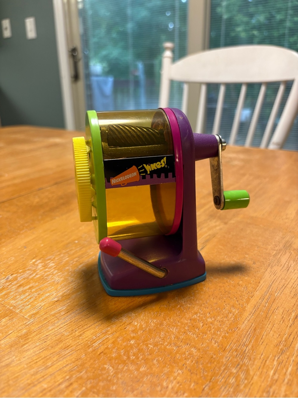 Nickelodeon Purple, Yellow, Green & Blue Hand-Crank Pencil Sharpener